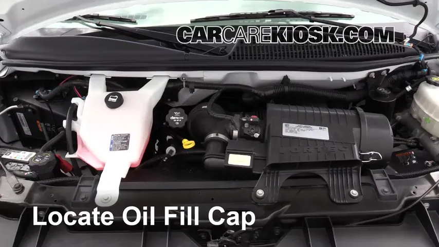 2017 Chevrolet Express 2500 4.8L V8 FlexFuel Extended Cargo Van Oil Add Oil